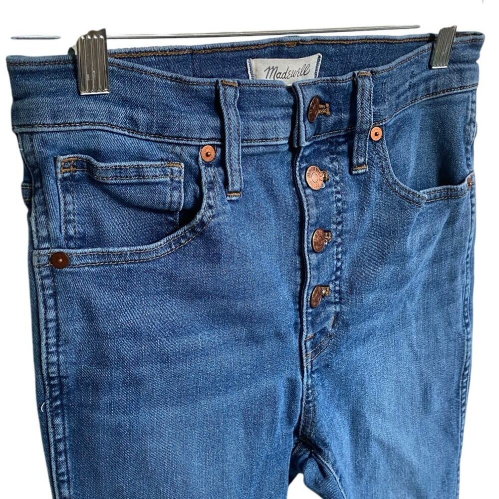 Madewell Petite 10" High-Rise Skinny Crop Jeans| Button-Front TENCEL™ Denim 27P - Picture 12 of 16